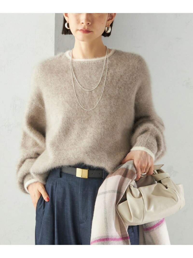 杢 フォックス カシミヤ クルーネック ニット プルオーバー SHIPS WOMEN シップス トップス ニット ホワイト ベージュ【送料無料】[Rakuten Fashion]のサムネイル