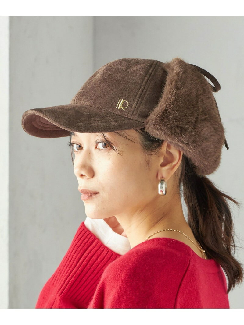 Revis.: ポリエステル スエード フライト キャップ SHIPS WOMEN シップス 帽子 キャップ ブラウン ブラック【送料無料】[Rakuten Fashion](4)