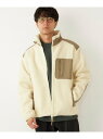 シップス ブルゾン メンズ 【SALE／40%OFF】【SHIPS Colors別注】WOODS:スタンド ボア ブルゾン SHIPS Colors シップス ジャケット・アウター その他のジャケット・アウター ホワイト ブラック グリーン【RBA_E】【送料無料】[Rakuten Fashion]