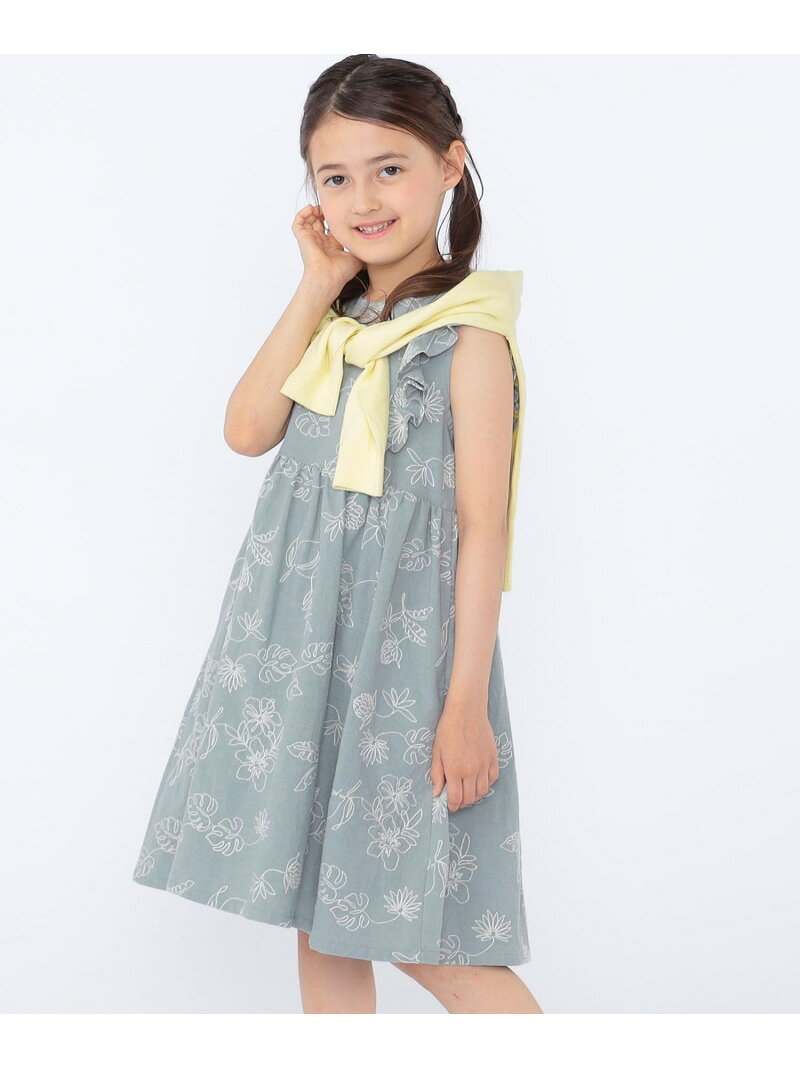 SHIPS KIDS:100~130cm /エンブロイダリー ワンピース SHIPS KIDS シップス ワンピース・ドレス ワンピース ホワイト【送料無料】[Rakuten Fashion]