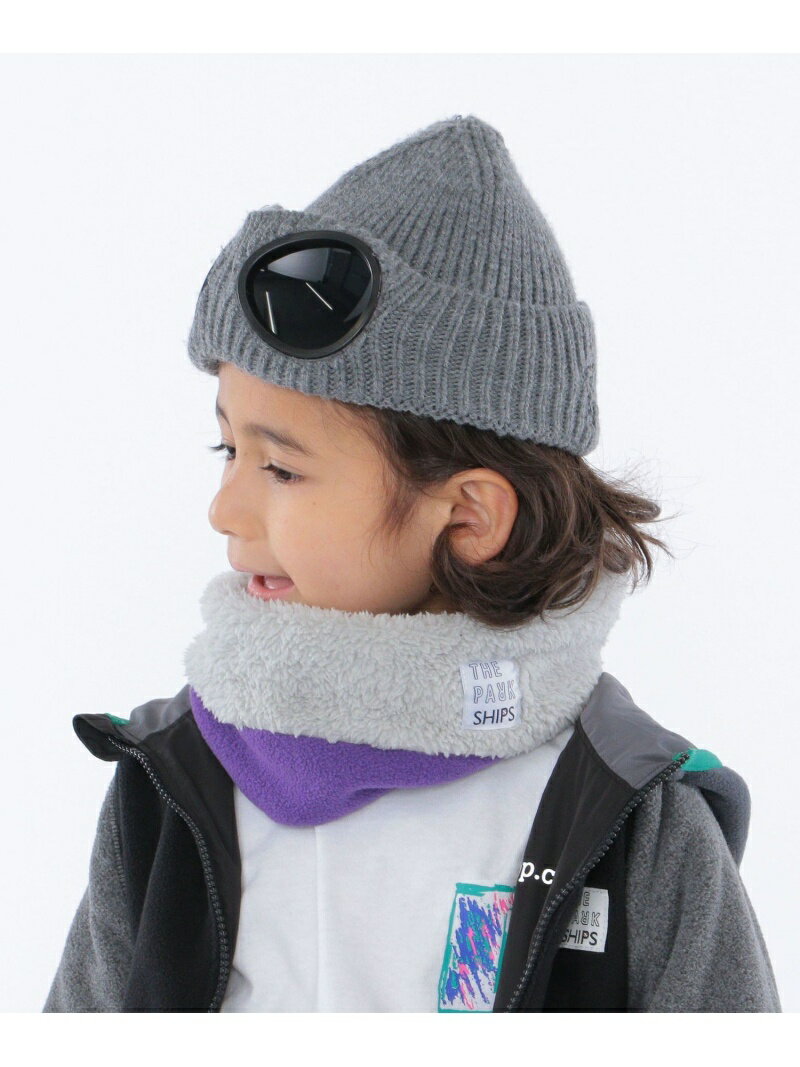 【SHIPS KIDS別注】THE PARK SHOP:NECK WARMER SHIPS KIDS シップス ファッショングッズ マフラー/スヌード レッド シルバー ブラック【先行予約】*【送料無料】[Rakuten Fashion]