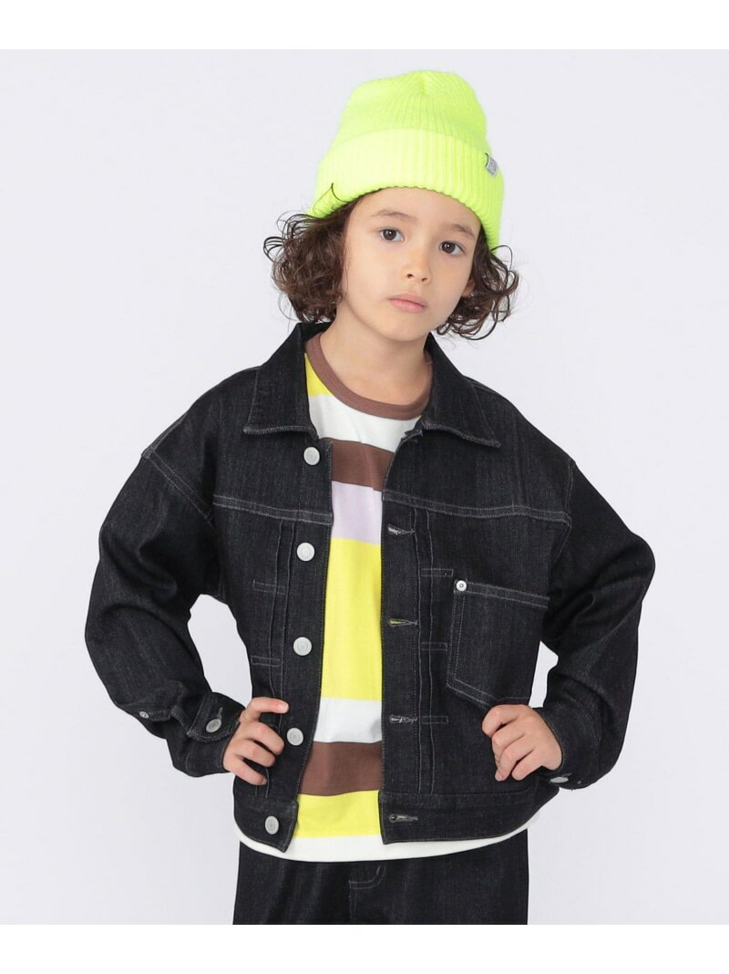【SALE／30%OFF】SHIPS KIDS:100~130cm /ヴィンテージ ライク デニム ジャケット SHIPS KIDS シップス ジャケット・アウター デニムジャケット ブラック【RBA_E】【送料無料】[Rakuten Fashion]