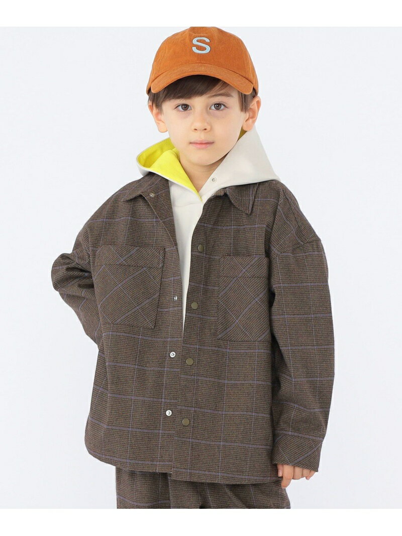 【SALE／50%OFF】SHIPS KIDS:100~130cm / チェック シャツ アウター SHIPS KIDS シップス ジャケット・アウター その他のジャケット・アウター ブラウン【RBA_E】【送料無料】[Rakuten Fashion]