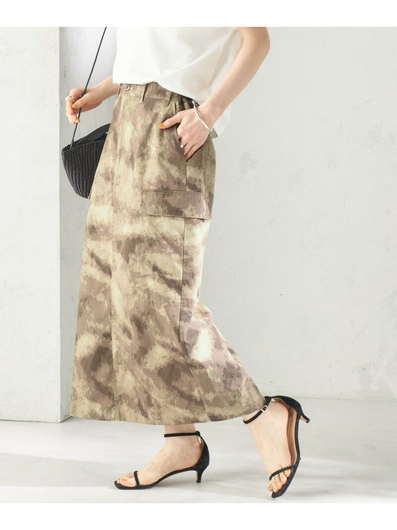 Rakuten - 【SHIPS別注】GUNG HO:＜洗濯機可能＞CAMO柄 カーゴ スカート SHIPS WOMEN シップス スカート ロング・マキシスカート カーキグリーン【送料無料】[Rakuten Fashion]