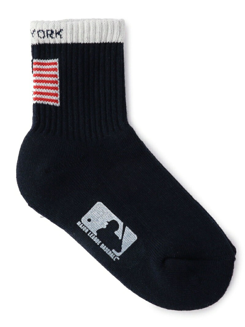 【SALE／50%OFF】【SHIPS KIDS別注】ROSTER SOX:MLB ショート ソックス SHIPS KIDS シップス 靴下・レッグウェア 靴下 ホワイト ネイビー【RBA_E】[Rakuten Fashion]