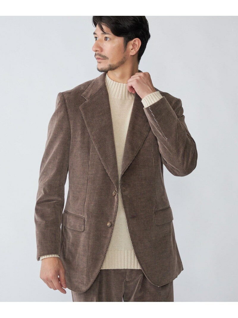 【SALE／45%OFF】【SHIPS別注】CARUSO: AIDA ワイドラペル コーデュロイ ジャケット SHIPS MEN シップス ジャケット・アウター テーラードジャケット・ブレザー ブラウン【RBA_E】【送料無料】[Rakuten Fashion]