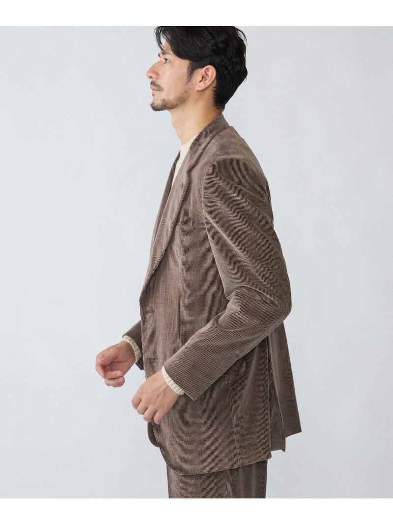 【SALE／45%OFF】【SHIPS別注】CARUSO: AIDA ワイドラペル コーデュロイ ジャケット SHIPS MEN シップス ジャケット・アウター テーラードジャケット・ブレザー ブラウン【RBA_E】【送料無料】[Rakuten Fashion]