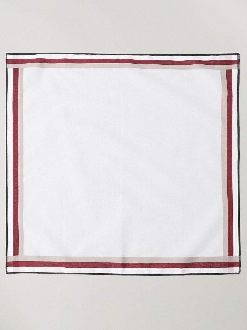 GRAZIINA:ホワイト グランド パイピング ポケットチーフ SHIPS MEN シップス ファッション雑貨 ハンカチ・ハンドタオル イエロー レッド ネイビー[Rakuten Fashion]