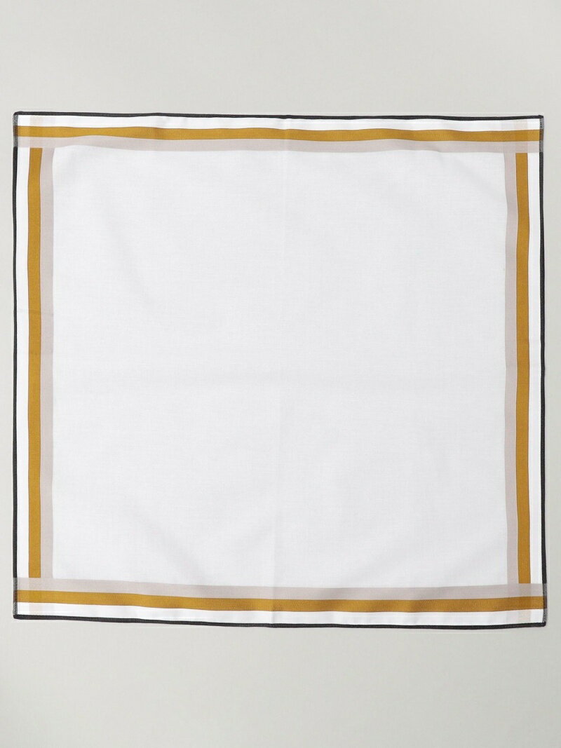 GRAZIINA:ホワイト グランド パイピング ポケットチーフ SHIPS MEN シップス ファッション雑貨 ハンカチ・ハンドタオル イエロー レッド ネイビー[Rakuten Fashion]