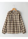 【SALE/50%OFF】SHIPS KIDS:140~150cm / プリーツ カラー 長袖 チェック ブラウス SHIPS KIDS シップス トップス シ...