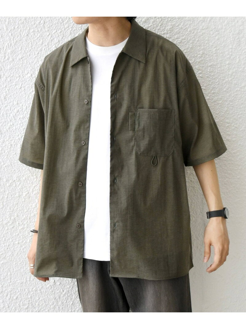 樂天商城 - SHIPS any:＜接触冷感/UVカット＞VEILICE レギュラーカラー ポケット シャツ(セットアップ対応) ◆ SHIPS any シップス トップス シャツ・ブラウス グレー グリーン【先行予約】*【送料無料】[Rakuten Fashion]