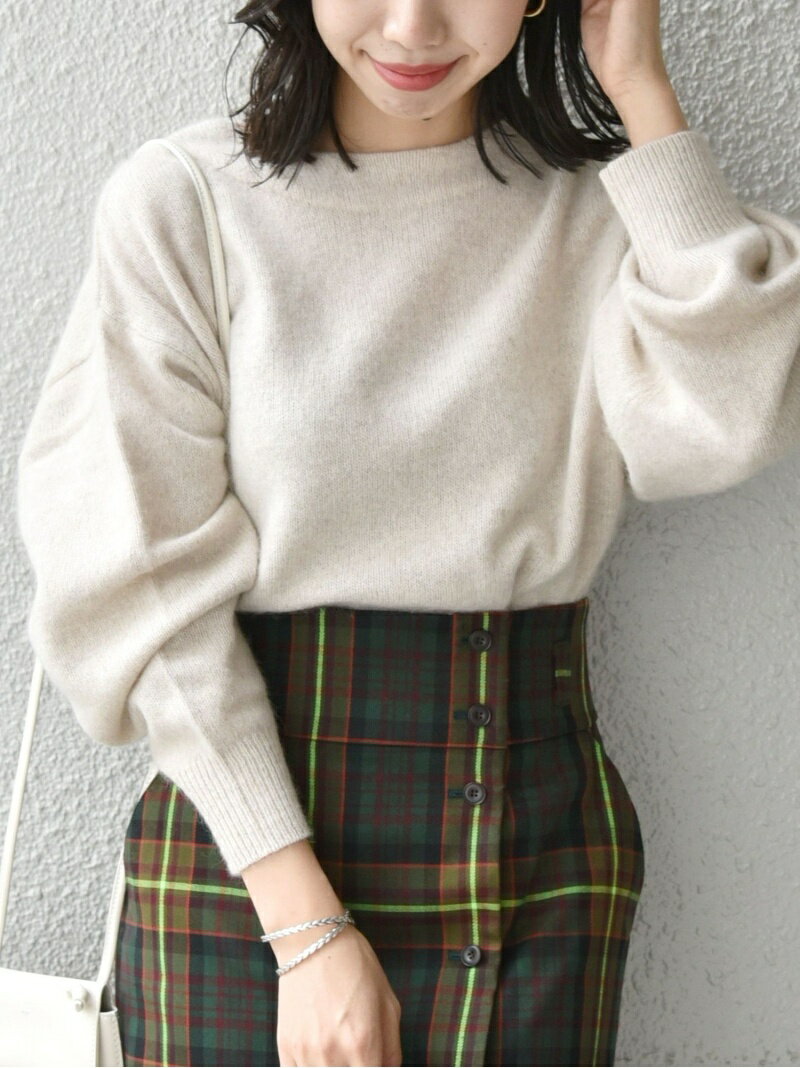 【SALE／50%OFF】SHIPS any: ファーリー ニット ボートネック プルオーバー SHIPS any シップス トップス ニット ピンク ネイビー ベージュ【RBA_E】【送料無料】[Rakuten Fashion]