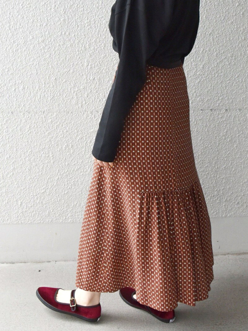【SALE／70%OFF】SHIPS any: SPRINTEX ジオメトリック スカート SHIPS any シップス スカート ロング・マキシスカート オレンジ パープル【RBA_E】[Rakuten Fashion]