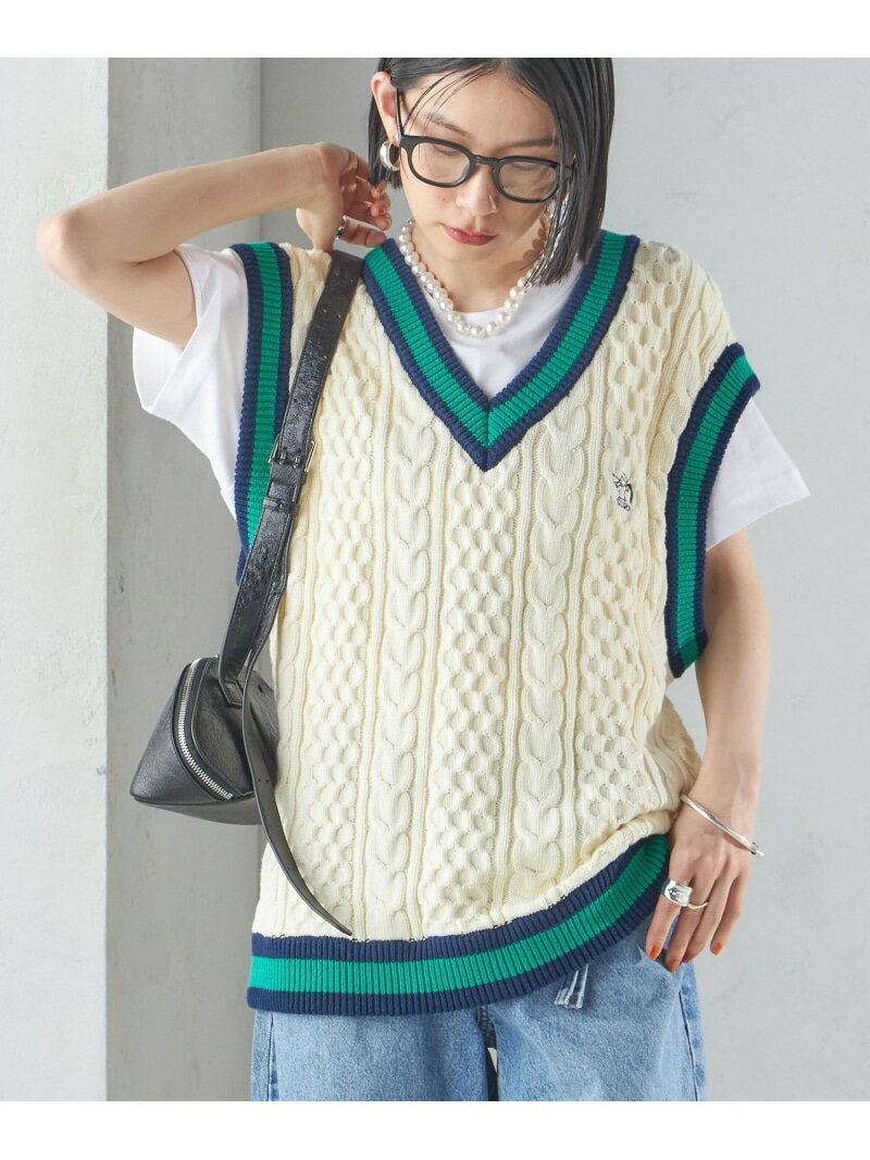 【SALE／30%OFF】【SHIPS別注】LOGAN KNITTING MILLS: チルデン Vネック ベスト SHIPS WOMEN シップス トップス ベスト・ジレ グレー ベージュ【RBA_E】【送料無料】[Rakuten Fashion]のサムネイル