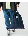 SHIPS Colors:<洗濯機可能>チェック 巾着◇ SHIPS Colors シップス 財布・ポーチ・ケース ポーチ ネイビー[Rakuten Fashi...