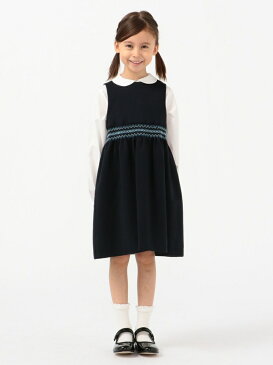 SHIPS KIDS:ポンチ ノースリーブ ワンピース(100~130cm) SHIPS KIDS シップス ワンピース キッズワンピース ネイビー【送料無料】[Rakuten Fashion]