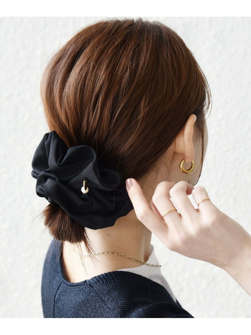 Rakuten - グログラン パール モチーフ シュシュ SHIPS WOMEN シップス ヘアアクセサリー その他のヘアアクセサリー ピンク ブラック【送料無料】[Rakuten Fashion]