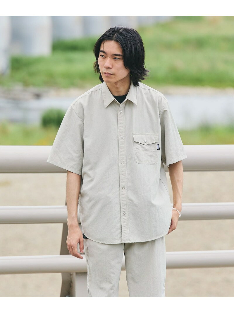 SHIPS:＜撥水＞netplus(R) ショートスリーブ シャツ アウター SHIPS MEN シップス トップス シャツ・ブラウス ベージュ ネイビー