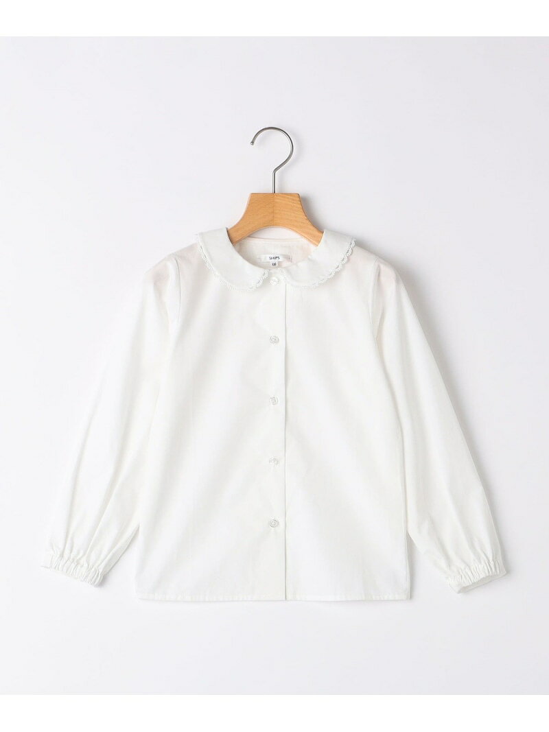 SHIPS KIDS:110~130cm / ミニ レース カラー ブラウス SHIPS KIDS シップス トップス シャツ・ブラウス ホワイト【送料無料】[Rakuten Fashion]