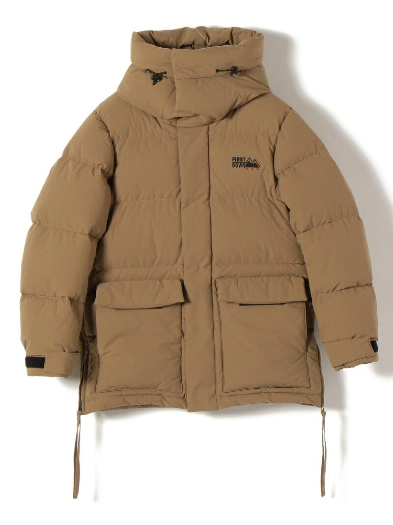【SALE／20%OFF】FIRST DOWN: レトロジャケット SHIPS any シップス ジャケット・アウター ダウンジャケット・ダウンベスト ブラック ベージュ【RBA_E】【送料無料】[Rakuten Fashion]