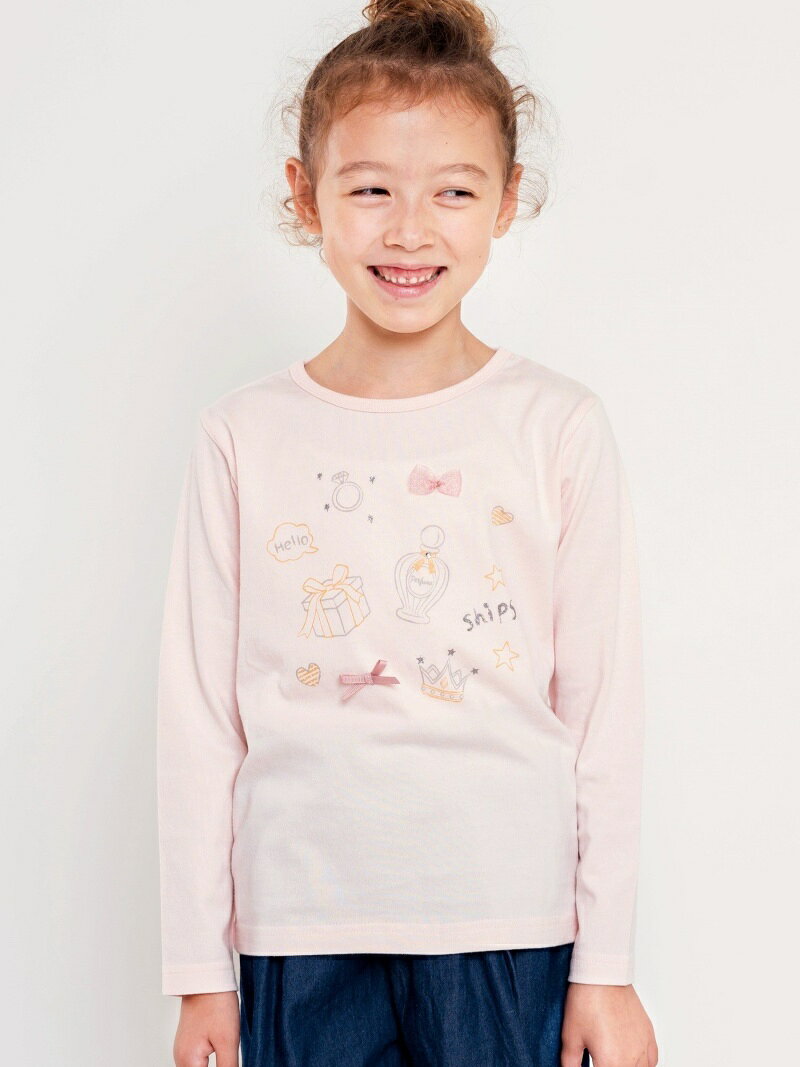 【SALE／40%OFF】SHIPSKIDS:コレクションガールズプリントTEE(100~130cm) SHIPS KIDS シップス トップス カットソー・Tシャツ ホワイト ピンク【RBA_E】[Rakuten Fashion]