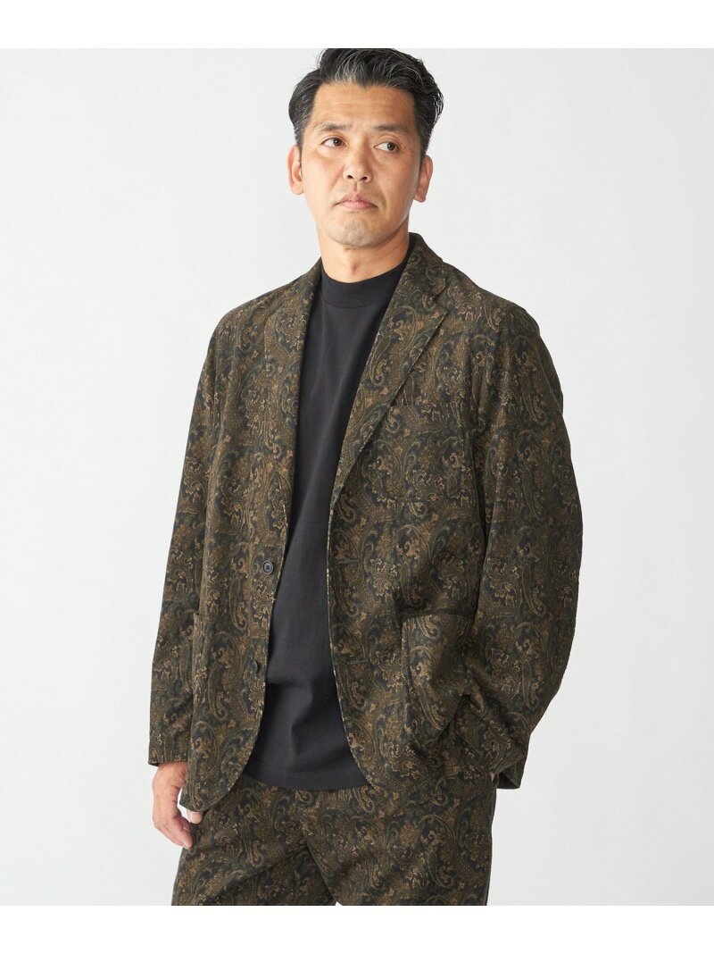 【SALE／40%OFF】Southwick Gate Label:＜セットアップ対応＞プリント コーデュロイ ジャケット SHIPS MEN シップス ジャケット・アウター テーラードジャケット・ブレザー ブラウン【RBA_E】【送料無料】[Rakuten Fashion]
