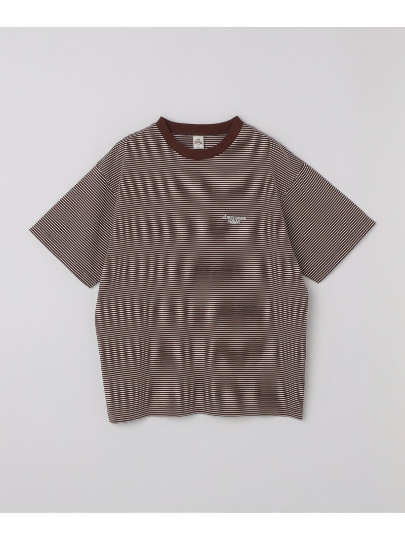 Rakuten - AIRTOWNE: ボーダー Tシャツ SHIPS MEN シップス トップス カットソー・Tシャツ ホワイト ブラウン【送料無料】[Rakuten Fashion]