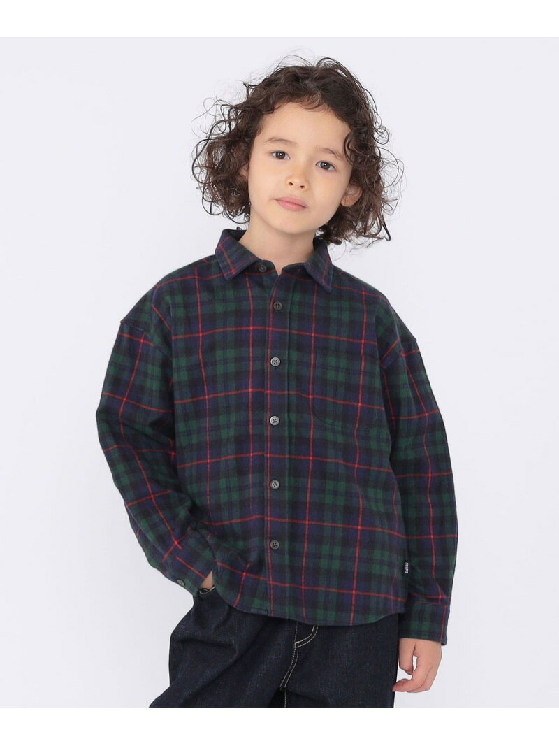 Rakuten - 【SALE／30%OFF】SHIPS KIDS:100~130cm / ネル チェック シャツ SHIPS KIDS シップス トップス シャツ・ブラウス グリーン【RBA_E】【送料無料】[Rakuten Fashion]