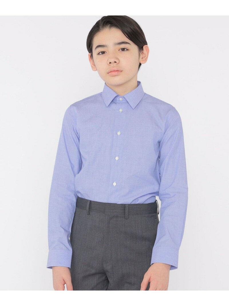 SHIPS KIDS:140~160cm / 無地 レギュラーカラー シャツ SHIPS KIDS シップス トップス シャツ・ブラウス ブルー ホワイト【送料無料】[Rakuten Fashion]