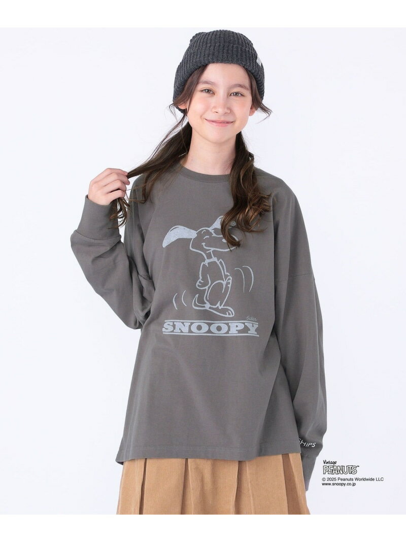 Rakuten - 【SALE／30%OFF】SHIPS KIDS:140~160cm / SNOOPY ロングスリーブ Tシャツ SHIPS KIDS シップス トップス カットソー・Tシャツ グリーン ホワイト【RBA_E】【送料無料】[Rakuten Fashion]