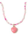 SHIPS KIDS:ハート ビーズ ネックレス SHIPS KIDS シップス アクセサリー・腕時計 ネックレス ホワイト ピンク イエロー[Rakuten ...