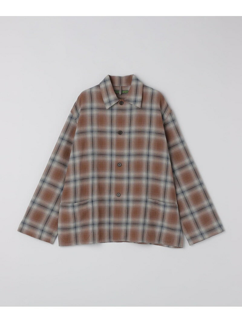 BENCH MARKING SHIRT: オンブレ チェック シャツ SHIPS MEN シップス トップス シャツ・ブラウス ブラック カーキグリーン