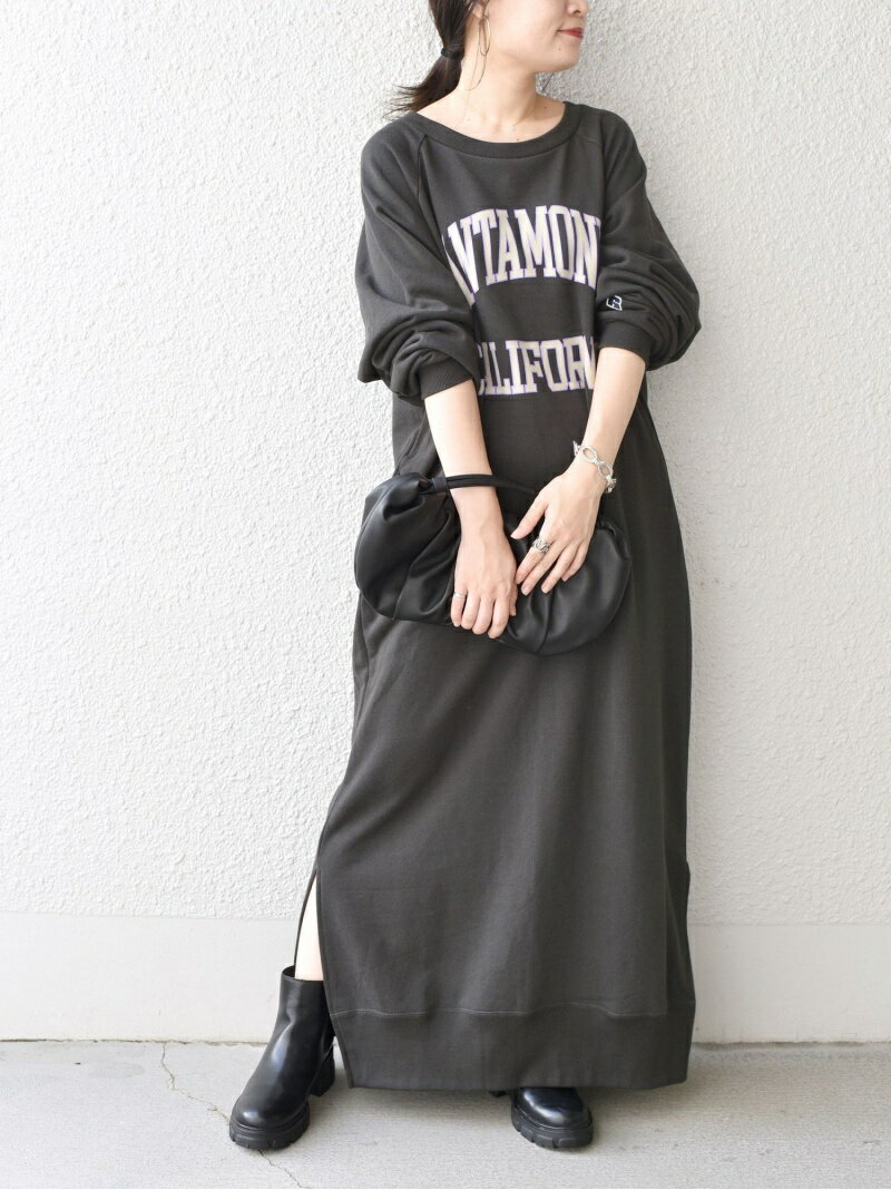 【SALE／30%OFF】【SHIPS別注】RUSSELL ATHLETIC:カレッジロゴワンピース◇ SHIPS WOMEN シップス ワンピース・ドレス シャツワンピース グレー ベージュ グリーン ブルー【RBA_E】【送料無料】[Rakuten Fashion]のサムネイル