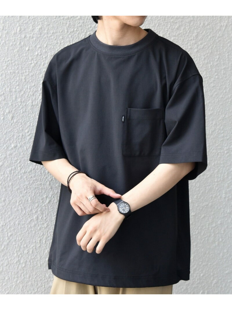 Rakuten - SHIPS any:＜吸水速乾＞Rapidry クルーネック スピンドル ポケット Tシャツ(セットアップ対応)◆ SHIPS any シップス トップス カットソー・Tシャツ ネイビー ブラウン ベージュ グレー ブラック【先行予約】*【送料無料】[Rakuten Fashion]