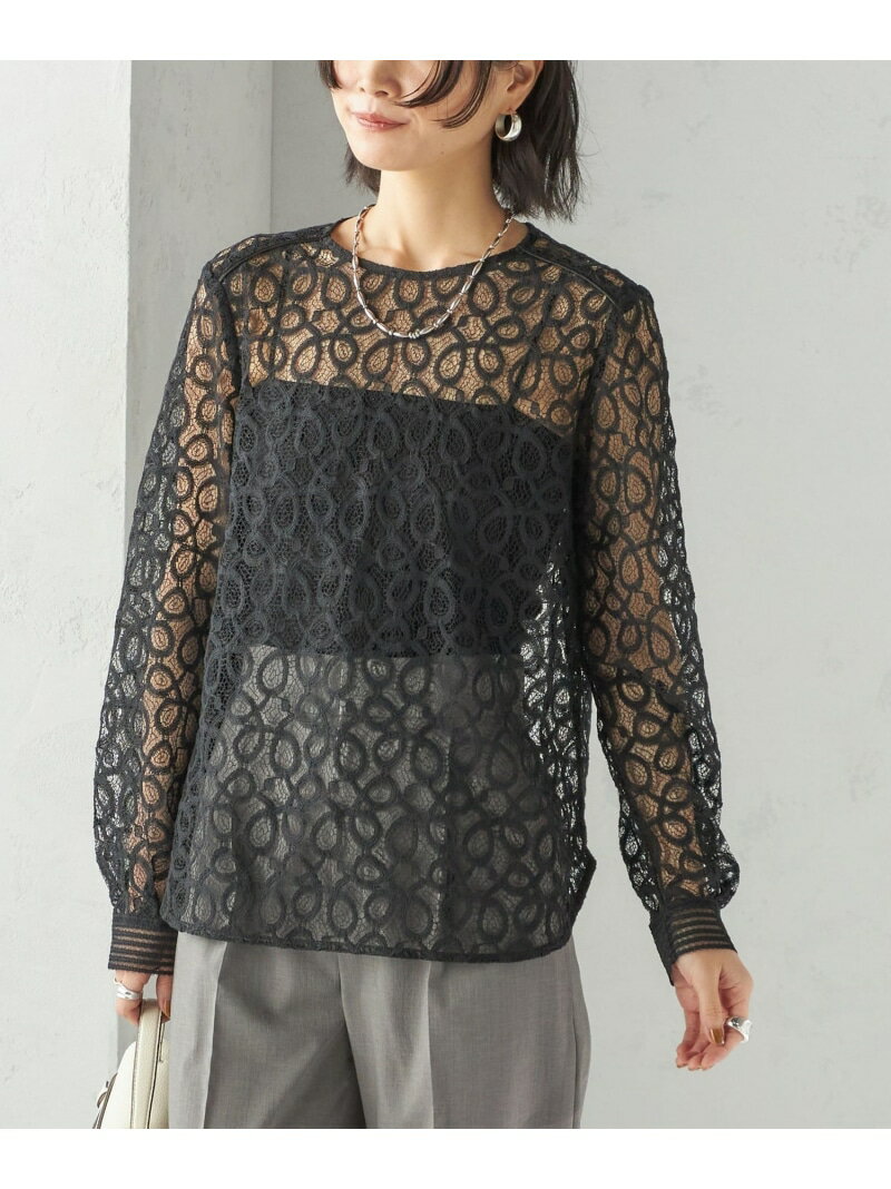 Rakuten - 【SALE／30%OFF】トゥワール コード レース ブラウス(ブラック) SHIPS WOMEN シップス トップス シャツ・ブラウス ブラック【RBA_E】【送料無料】[Rakuten Fashion]
