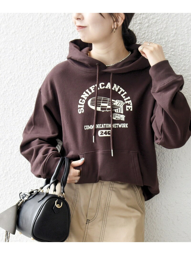 【SHIPS any別注】THE KNiTS:＜洗濯機可能＞ロゴプリント フーディー パーカー SHI...