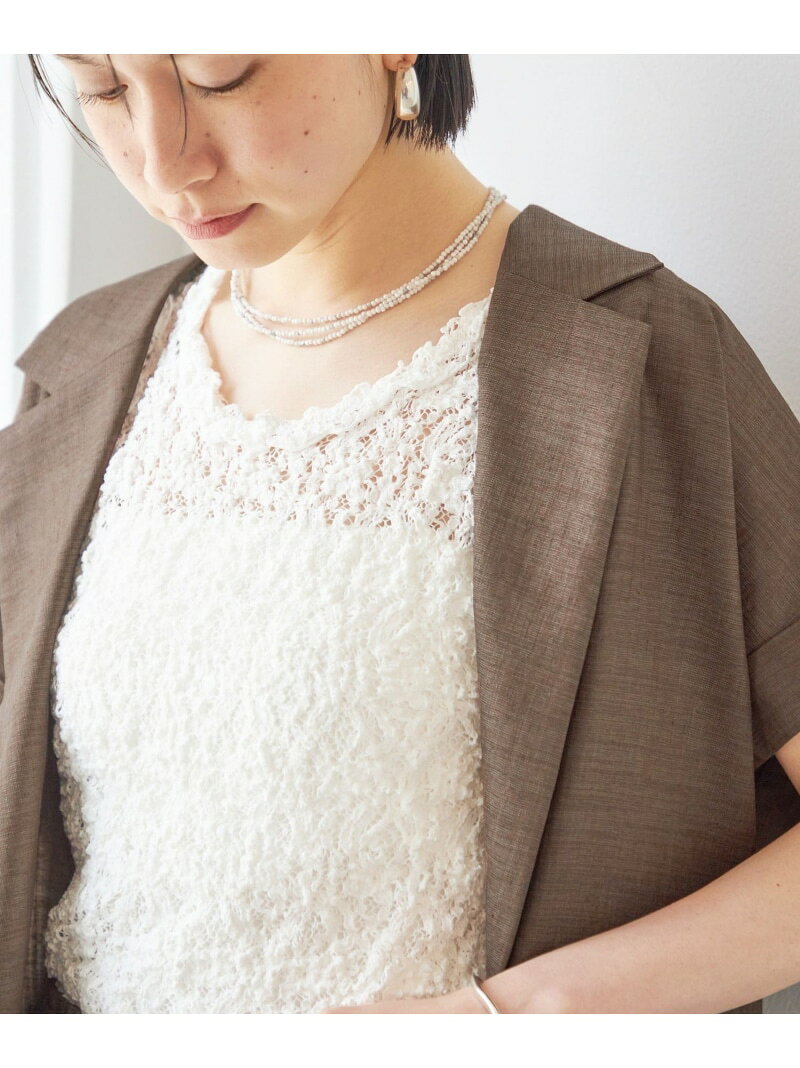 Rakuten - ＜手洗い可能＞ラッセル レース 前後 2WAY ノースリーブ プルオーバー SHIPS WOMEN シップス トップス ノースリーブ・タンクトップ ブラック ホワイト【送料無料】[Rakuten Fashion]