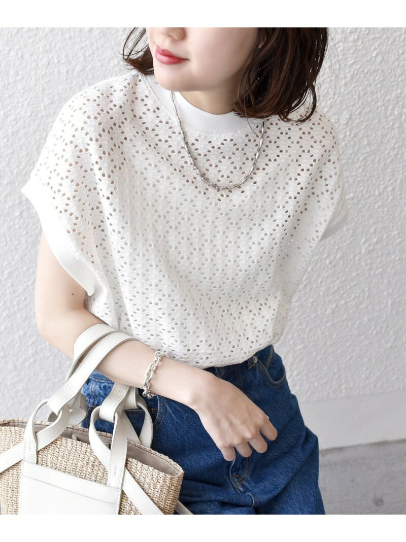 【WEB限定】＜手洗い可能＞アイレット クルーネック プルオーバー SHIPS WOMEN シ...