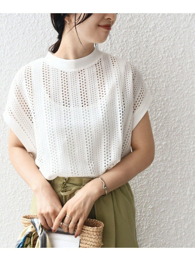 【WEB限定】＜手洗い可能＞アイレット クルーネック プルオーバー SHIPS WOMEN シ...