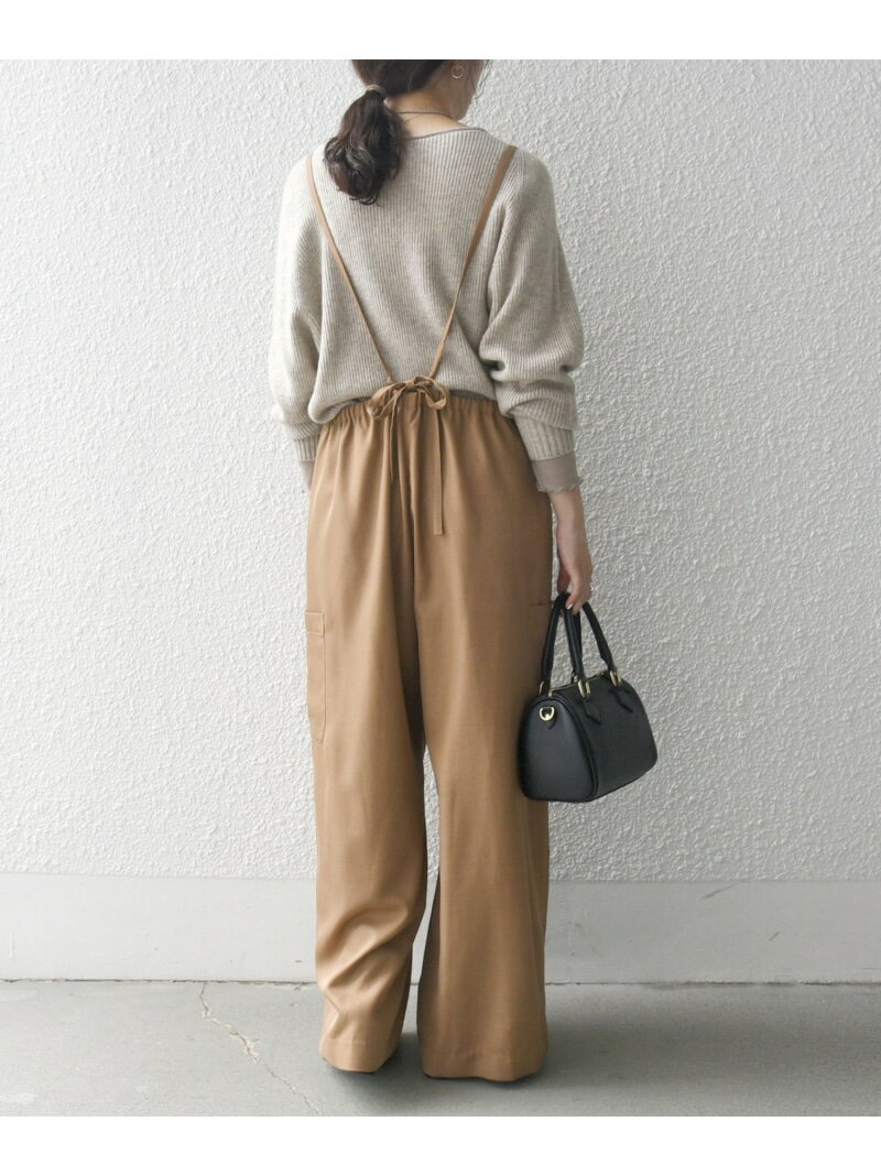 【SALE／40%OFF】SHIPS any:＜洗濯機可能＞ウーステッド イージー ギャザー サロペット SHIPS any シップス オールインワン・オーバーオール オーバーオール・サロペット ブラウン レッド【RBA_E】【送料無料】[Rakuten Fashion]