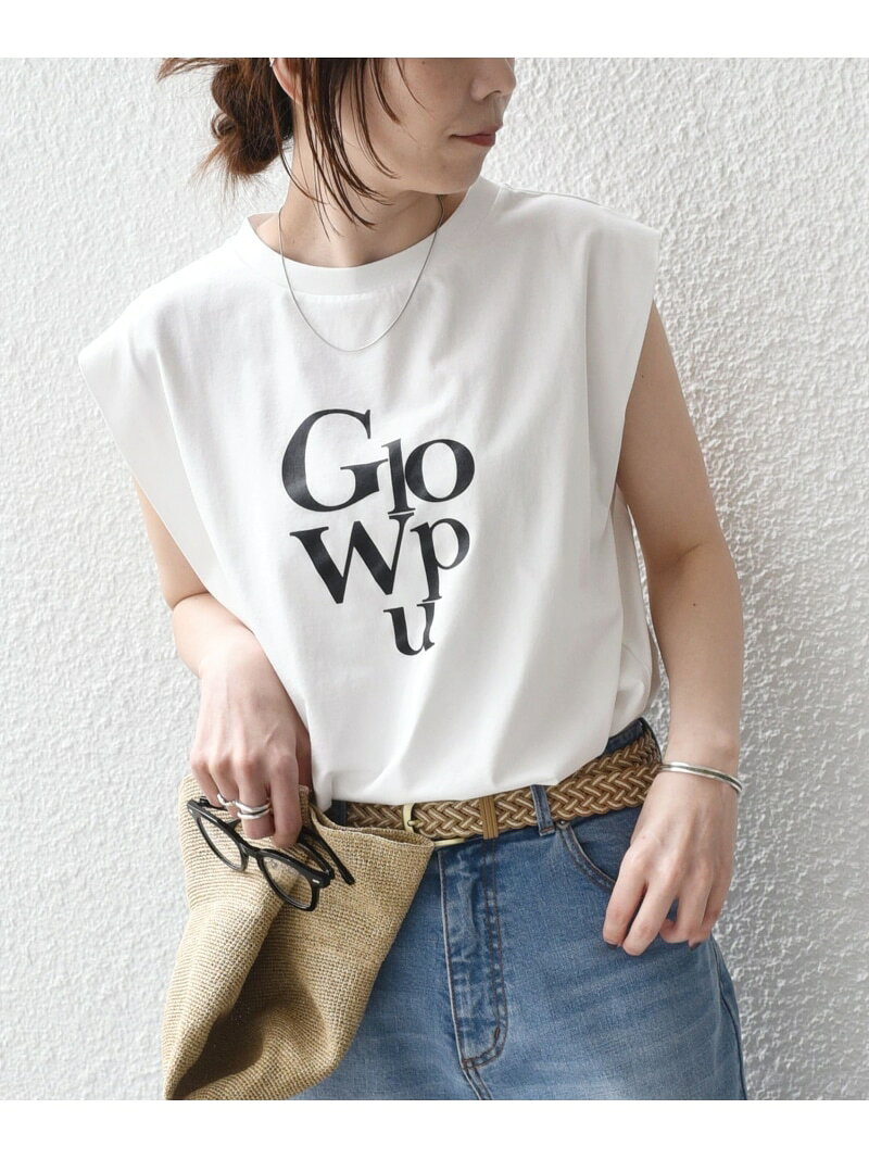 乐天商城 - 《予約》SHIPS Colors:＜接触冷感＞ショルダータック プリント トップス◆ SHIPS Colors シップス トップス カットソー・Tシャツ ホワイト ピンク【先行予約】*【送料無料】[Rakuten Fashion]