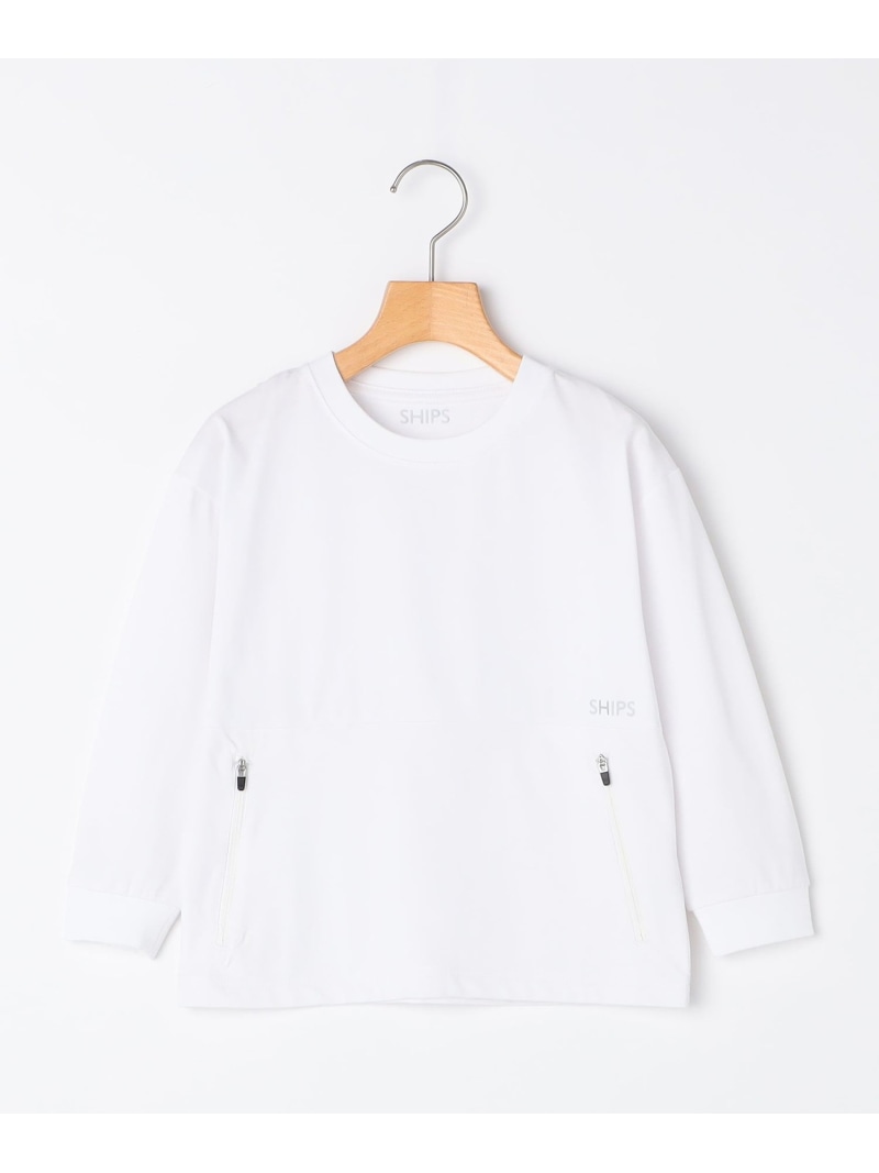 Other - 【SALE／40%OFF】SHIPS KIDS:100~130cm /ファスナー ポケット付き ロング スリーブ Tシャツ SHIPS KIDS シップス トップス カットソー・Tシャツ ホワイト ブルー【RBA_E】【送料無料】[Rakuten Fashion]