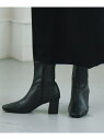 【SALE/60%OFF】quaranciel: ストレッチ ヒール ショート ブーツ quaranciel シップス シューズ・靴 ブーツ ブラック ベージュ...