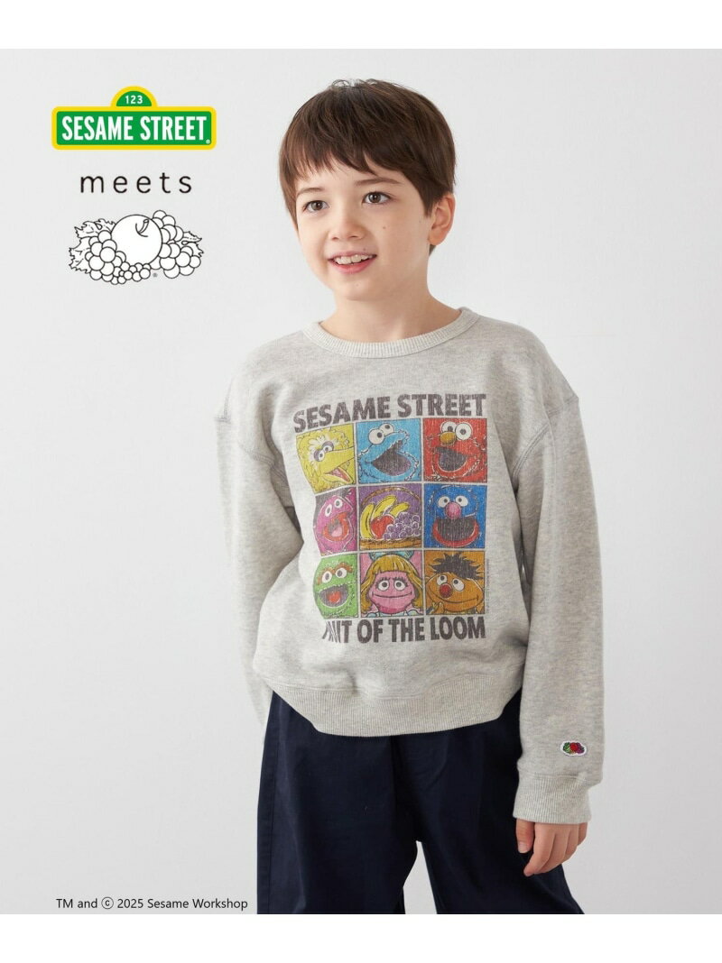 SESAME STREET meets FRUIT OF THE LOOM: ブロック プリント スウェット SHIPS any シップス トップス スウェット・トレーナー パープル【送料無料】[Rakuten Fashion](4)