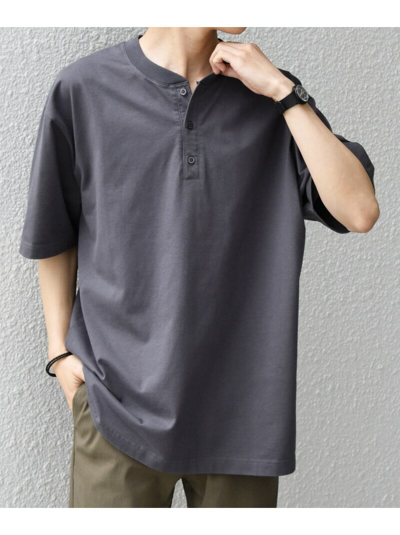 乐天商城 - SHIPS any:＜接触冷感/吸水速乾/UVカット/遮熱＞Raylock ヘンリーネック Tシャツ◇ SHIPS any シップス トップス カットソー・Tシャツ レッド グレー ネイビー グリーン イエロー【送料無料】[Rakuten Fashion]