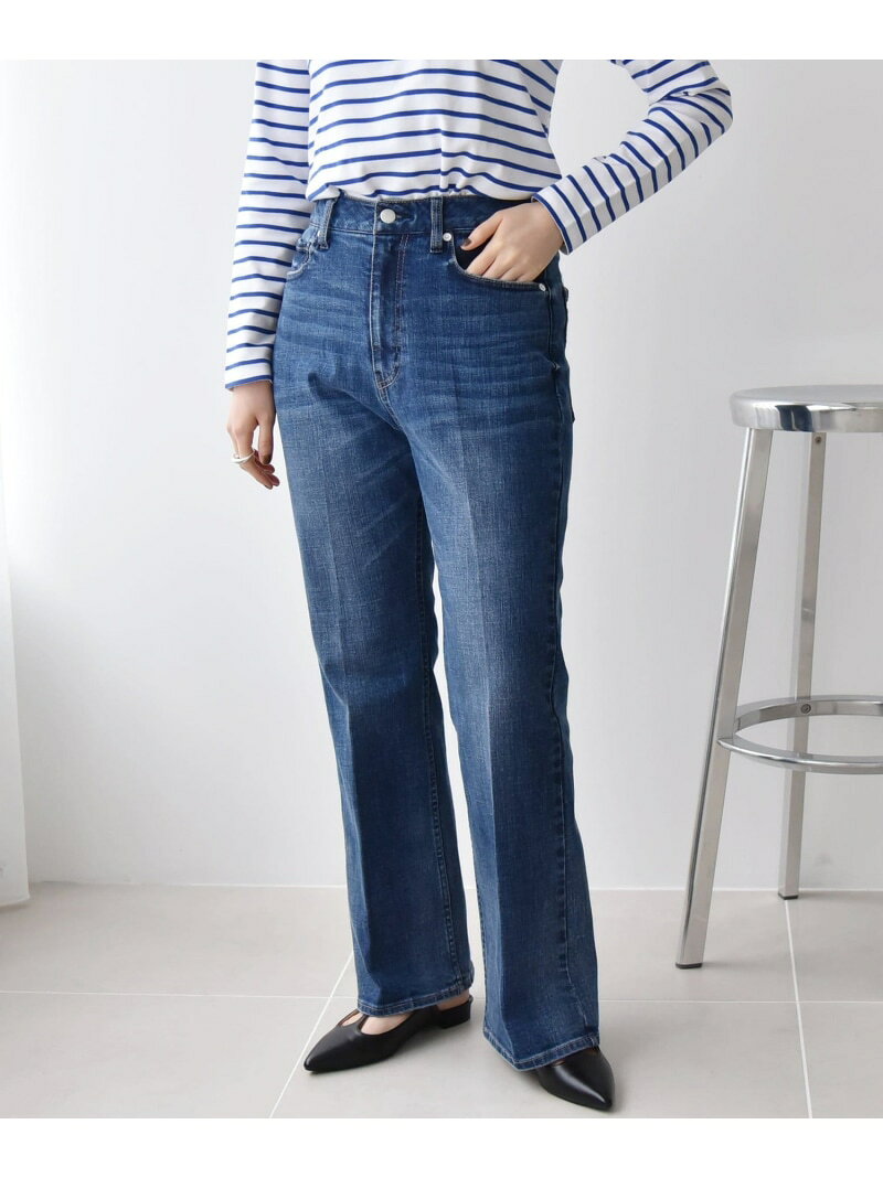 Rakuten - quaranciel:＜洗濯機可能＞セミフレア デニム パンツ quaranciel シップス パンツ ジーンズ・デニムパンツ ブルー ネイビー【送料無料】[Rakuten Fashion]