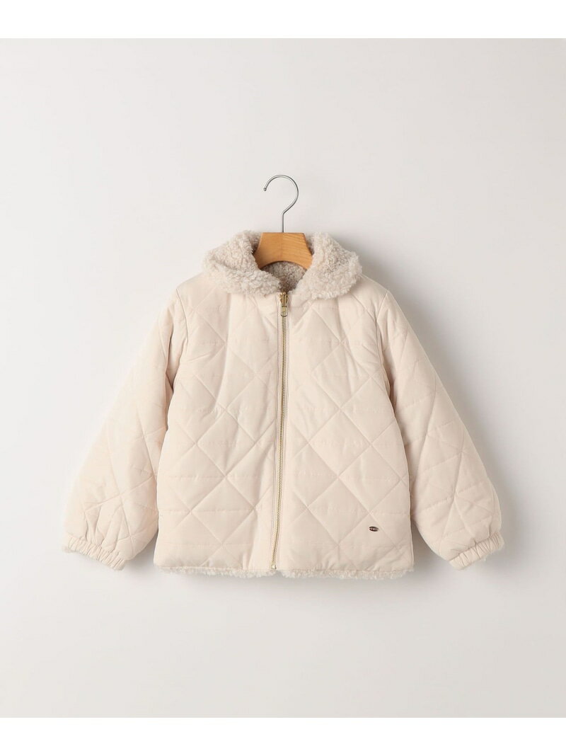 【SALE／30%OFF】SHIPS KIDS:80~90cm / プードルファー*タフタ リバーシブル ジャケット SHIPS KIDS シップス ジャケット・アウター ブルゾン・ジャンパー ブラウン ホワイト【RBA_E】【送料無料】[Rakuten Fashion]