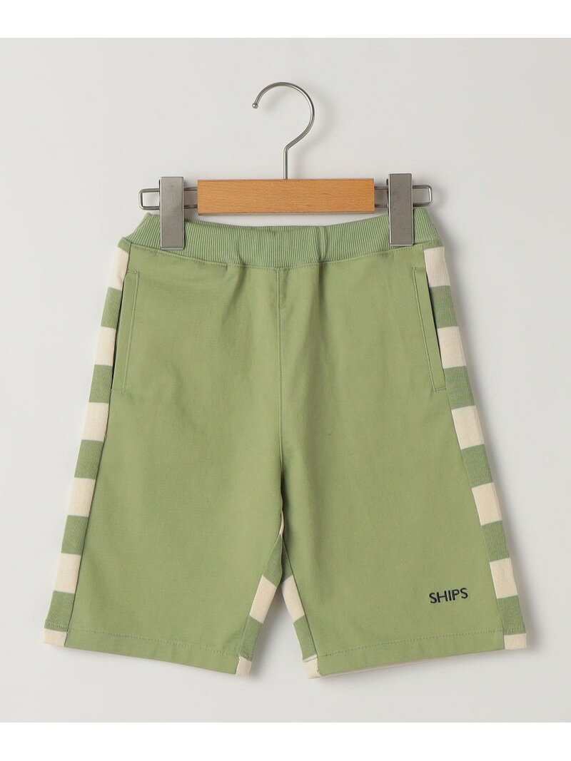 SHIPS KIDS:100~130cm / バック ボーダー ショートパンツ SHIPS KIDS シップス パンツ その他のパンツ ネイビー カーキグリーン【送料無料】[Rakuten Fashion]