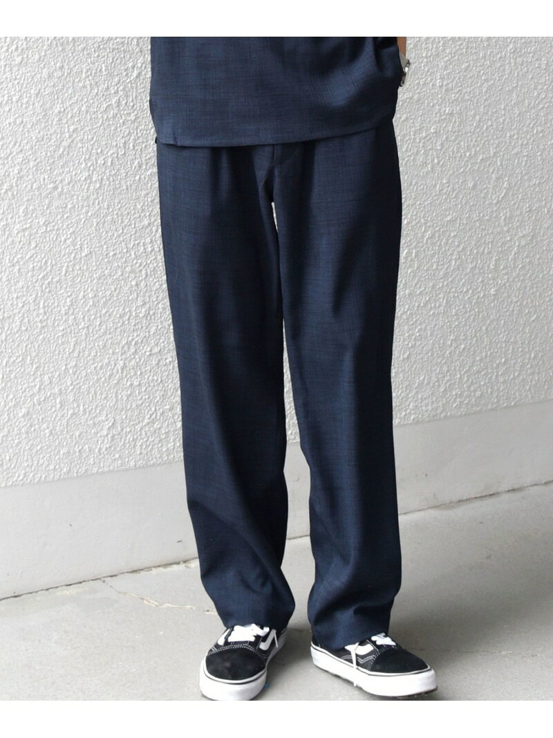 SHIPS any:＜UVカット＞FUTURE LINEN CANVAS リネンライク セミワイド パンツ◆ SHIPS any シップス パンツ その他のパンツ ブラウン グリーン ブルー ネイビー【先行予約】 【送料無料】 Rakuten Fashion
