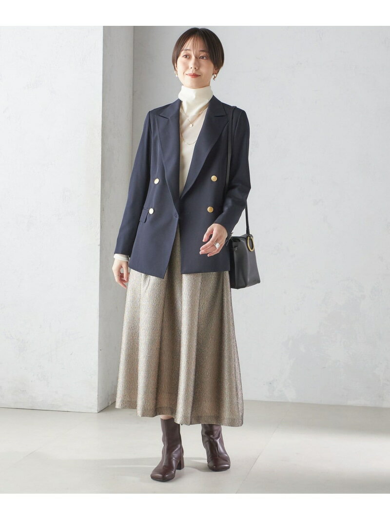 【SALE／60%OFF】＜手洗い可能＞ラメ ブッチャー タック フレア スカート SHIPS WOMEN シップス スカート その他のスカート ブルー ベージュ【RBA_E】【送料無料】[Rakuten Fashion]